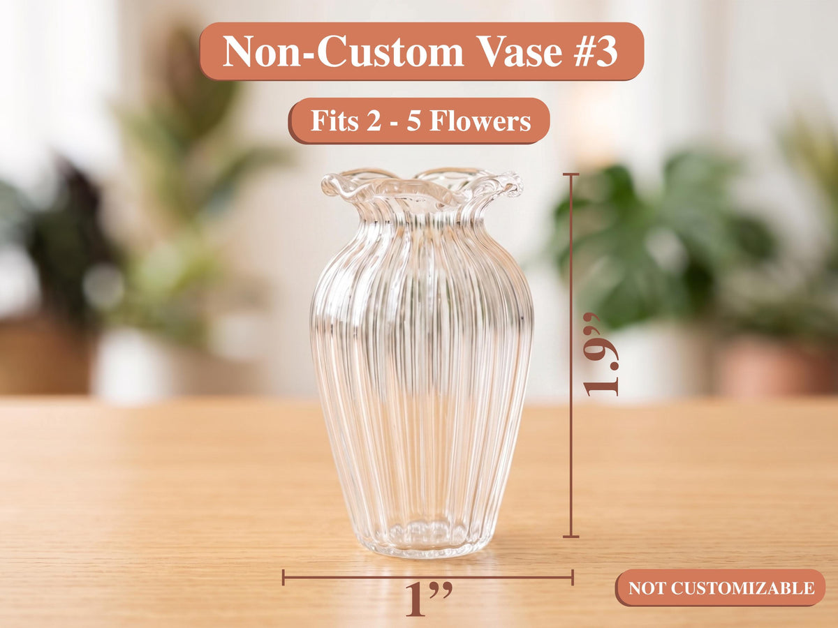 Mom Gift, Handblown Glass Flower Bouquet, Glass Birth Month Flower, Personalized Gifts, Mini Birth Flower Gift, Mother's Day Gifts for Her