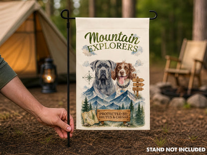 Personalized Pet Garden Flag, Custom Pet Portrait from Photo, Dog Cat Camping Flag, RV Campsite Decor, Dog Mom Dad Gift