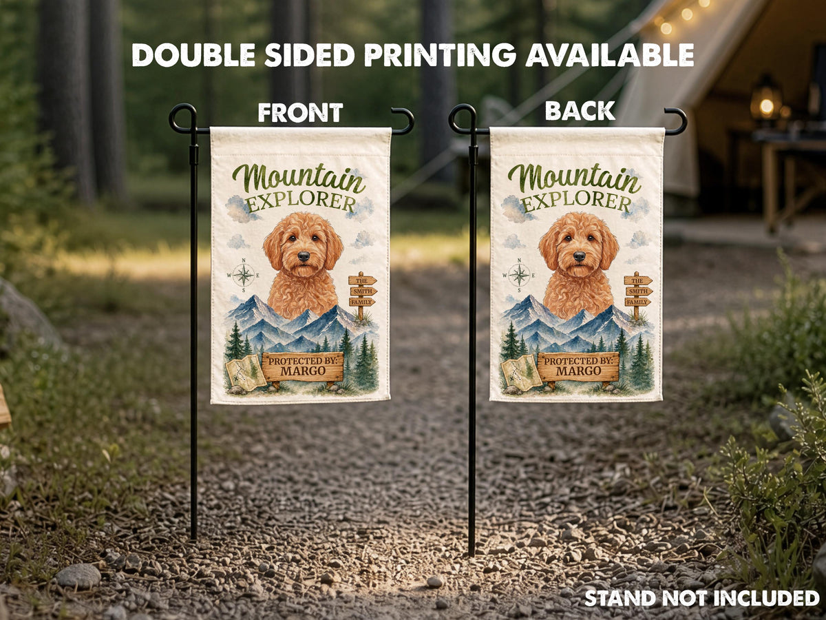Personalized Pet Garden Flag, Custom Pet Portrait from Photo, Dog Cat Camping Flag, RV Campsite Decor, Dog Mom Dad Gift