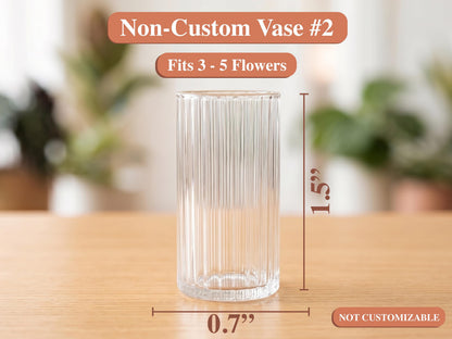 Glass Birth Flower Mom Gifts, Mini Glass Flower with Vase, Handblown Spring Flower Bouquet, Floral Desk Décor, Gift For Her, Birthday Gift