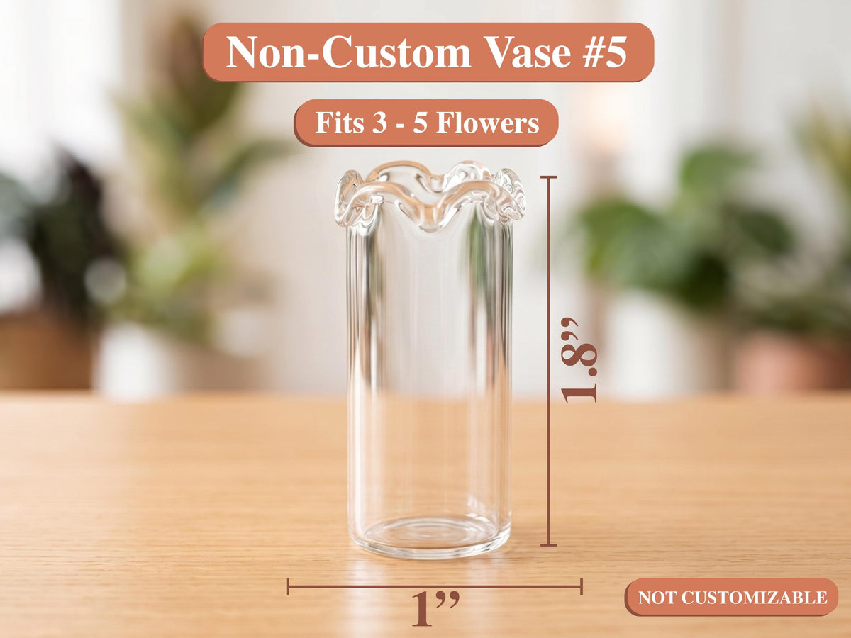 Glass Birth Flower Mom Gifts, Mini Glass Flower with Vase, Handblown Spring Flower Bouquet, Floral Desk Décor, Gift For Her, Birthday Gift
