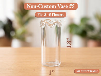 Glass Birth Flower Mom Gifts, Mini Glass Flower with Vase, Handblown Spring Flower Bouquet, Floral Desk Décor, Gift For Her, Birthday Gift