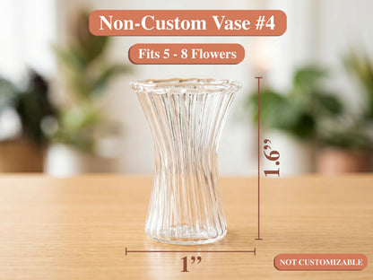 Mom Gift, Handblown Glass Flower Bouquet, Glass Birth Month Flower, Personalized Gifts, Mini Birth Flower Gift, Mother's Day Gifts for Her