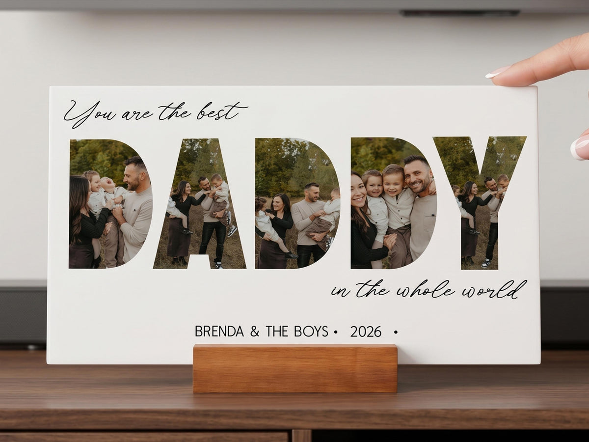 Personalized Dad Photo Frame, Custom Father's Day Keepsake, You are the Best Dad Sign, Dad Gifts From Daughter, Gifts for Papa Grandpa Gift