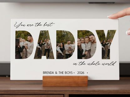 Personalized Dad Photo Frame, Custom Father's Day Keepsake, You are the Best Dad Sign, Dad Gifts From Daughter, Gifts for Papa Grandpa Gift