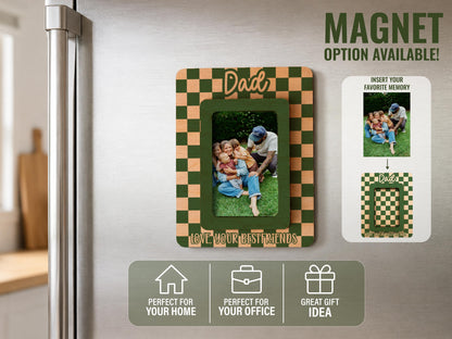 Personalized Father's Day Gift, Picture Frame for Dad Gift, Custom Photo Car Visor, Photo Clip for Car Gift For Dad, Fridge Magnet Keepsake