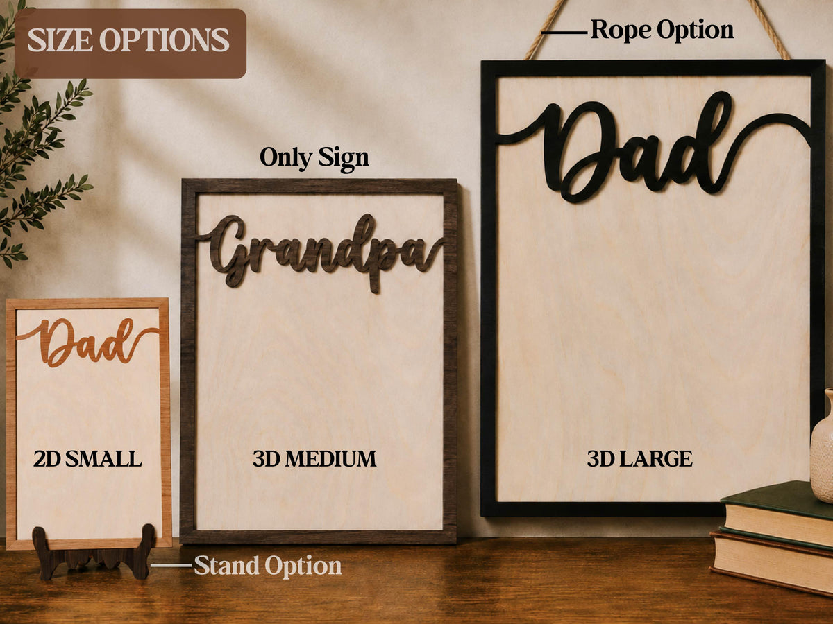 Personalized Hands Down Best Dad Ever Sign, Father's Day Gift for Dad Grandpa, DIY Handprint Wooden Sign, Dad Gift from Kids