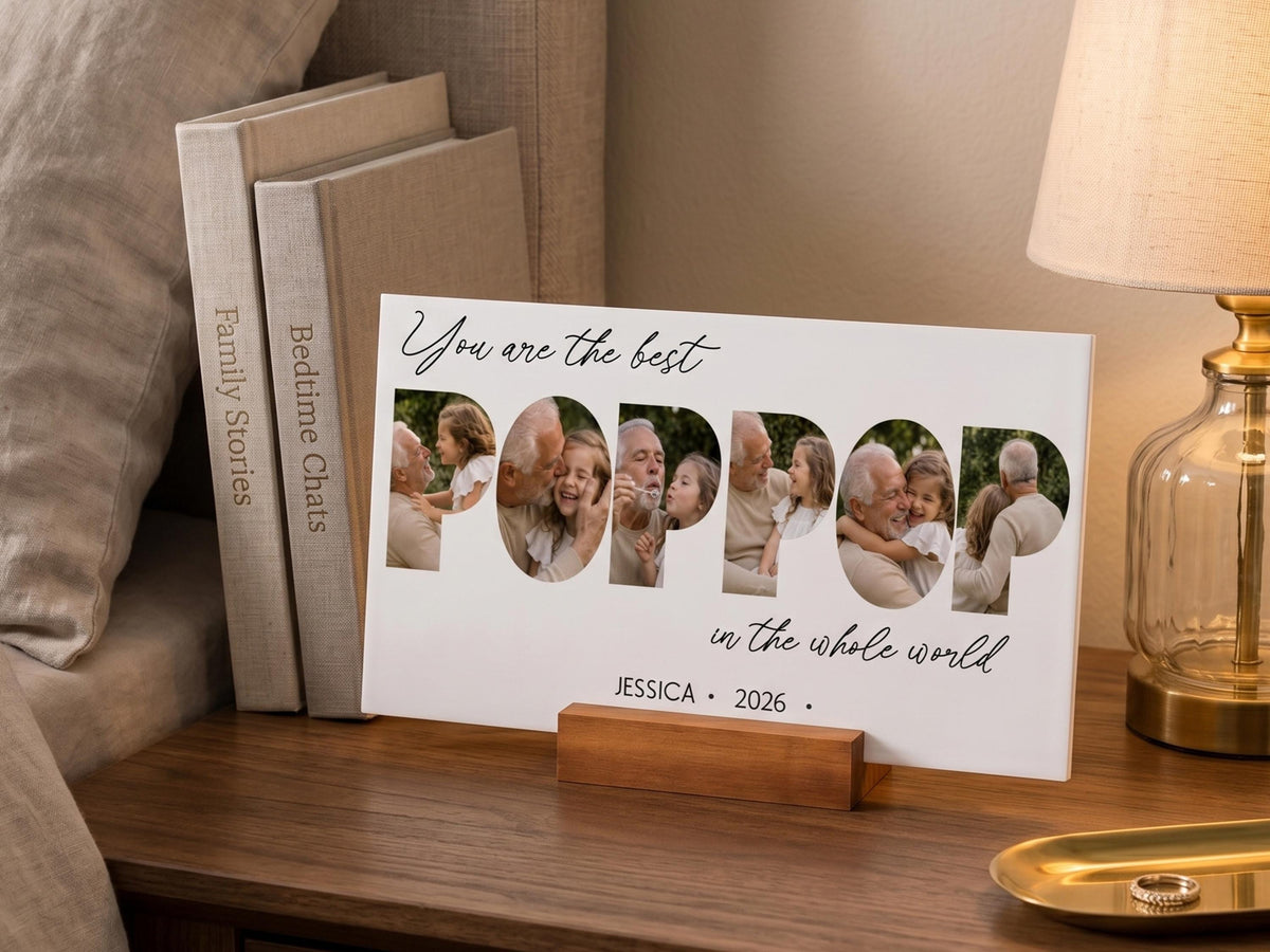 Personalized Dad Photo Frame, Custom Father's Day Keepsake, You are the Best Dad Sign, Dad Gifts From Daughter, Gifts for Papa Grandpa Gift