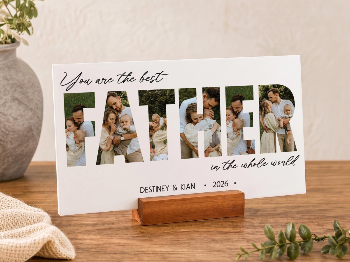Personalized Dad Photo Frame, Custom Father's Day Keepsake, You are the Best Dad Sign, Dad Gifts From Daughter, Gifts for Papa Grandpa Gift