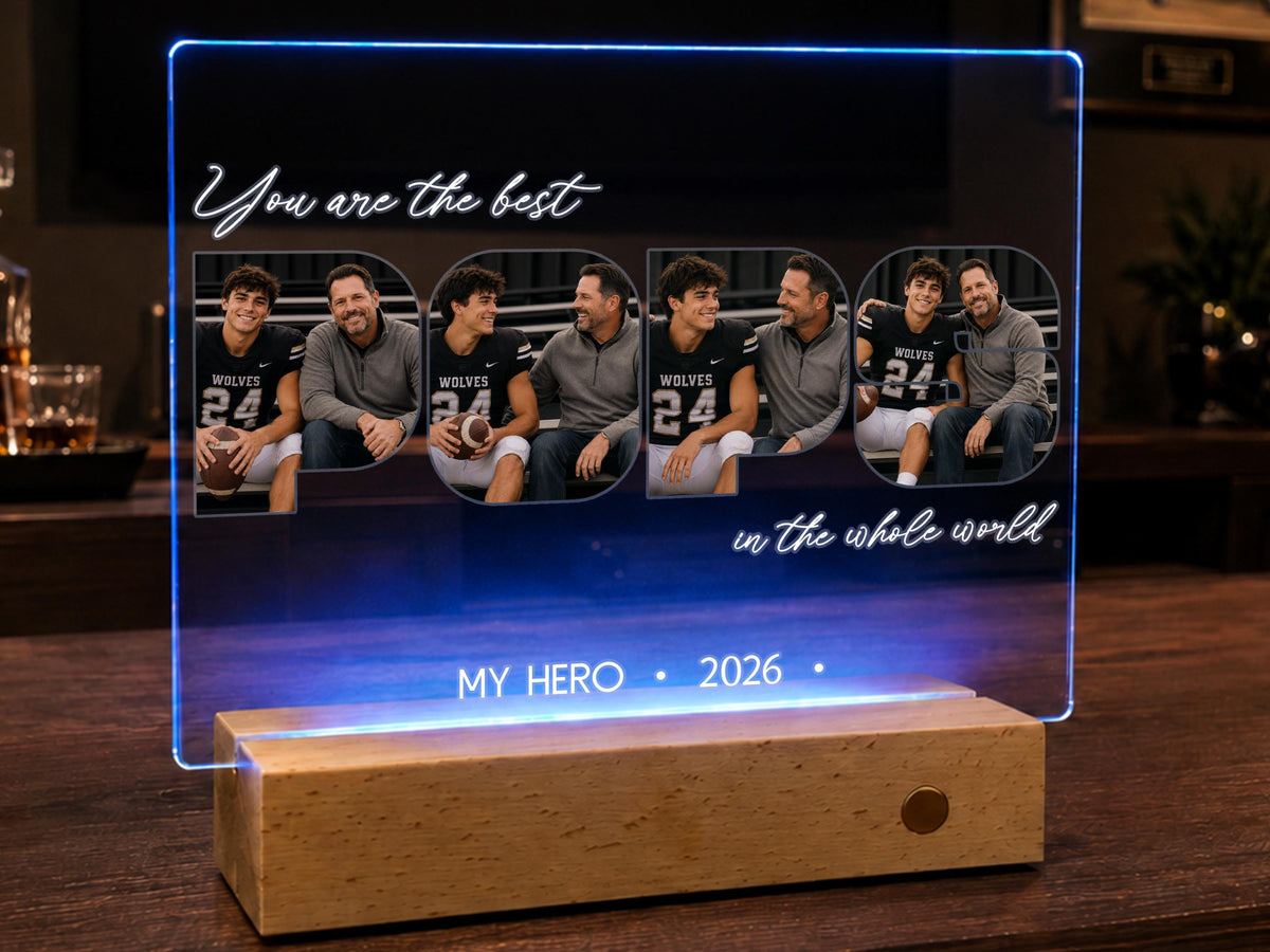 Personalized Dad Photo Frame, Custom Father's Day Keepsake, You are the Best Dad Sign, Dad Gifts From Daughter, Gifts for Papa Grandpa Gift