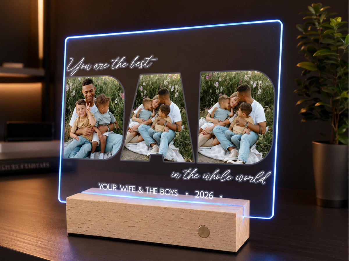 Personalized Dad Photo Frame, Custom Father's Day Keepsake, You are the Best Dad Sign, Dad Gifts From Daughter, Gifts for Papa Grandpa Gift