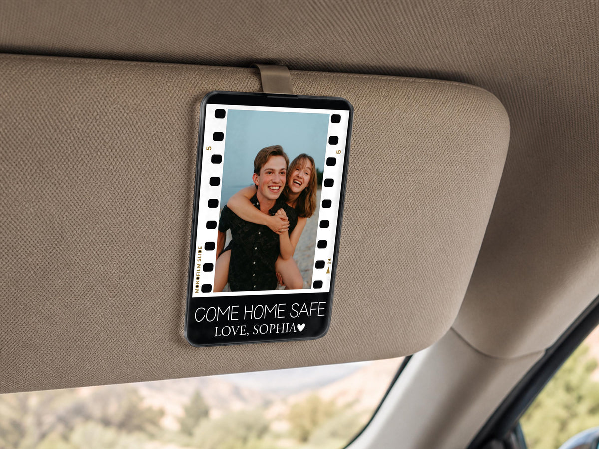 Personalized Valentine Photo Car Visor Clip, Drive Safe I Love You, Valentines Gift for Him, Gifts for Boyfriend, Husband Drive Safe Gift