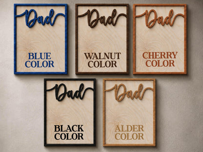 Personalized Hands Down Best Dad Ever Sign, Father's Day Gift for Dad Grandpa, DIY Handprint Wooden Sign, Dad Gift from Kids