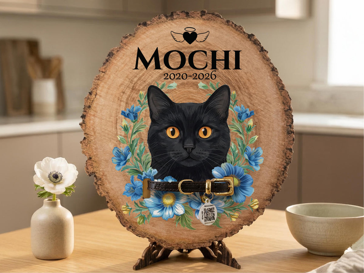 Dog Memorial Gifts, Personalized Memorial Dog Photo Sign, Memorial Pet Collar Sign, Pet Remembrance Keepsake, Custom Cat Loss Sympathy Gift