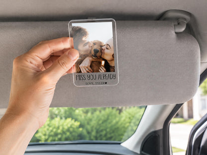 Personalized Valentine Photo Car Visor Clip, Drive Safe I Love You, Valentines Gift for Him, Gifts for Boyfriend, Husband Drive Safe Gift