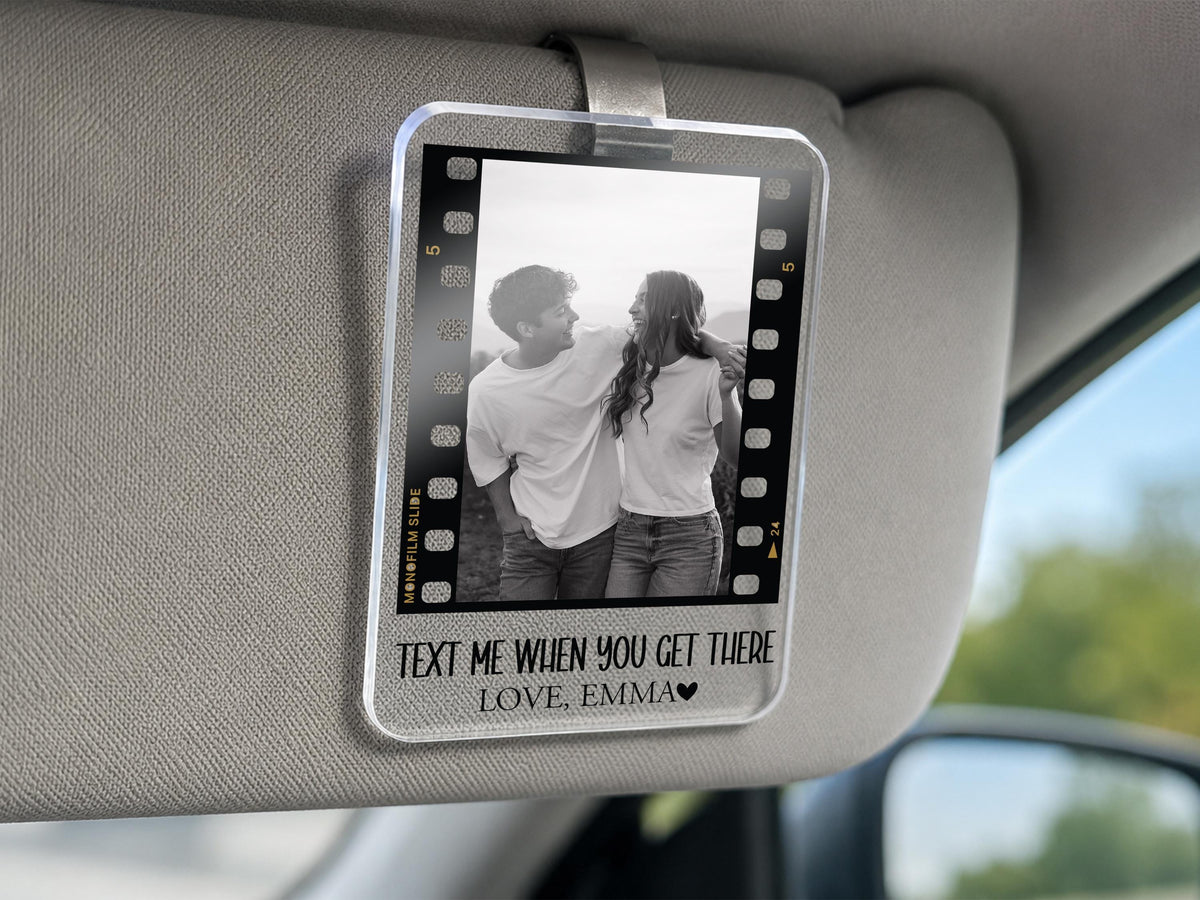 Personalized Valentine Photo Car Visor Clip, Drive Safe I Love You, Valentines Gift for Him, Gifts for Boyfriend, Husband Drive Safe Gift
