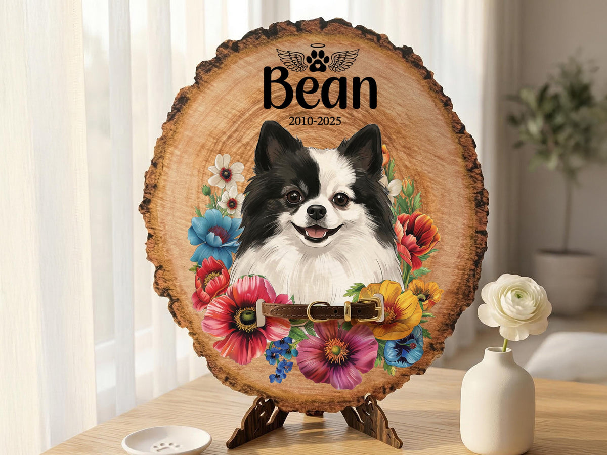Dog Memorial Gifts, Personalized Memorial Dog Photo Sign, Memorial Pet Collar Sign, Pet Remembrance Keepsake, Custom Cat Loss Sympathy Gift
