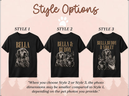 Custom Pet Photo & Name Shirt, Custom Picture Dog Shirt, Comfort Colors Pet Portrait Shirt, Cat Mom Gift, Dog Lover Gift, Custom Pet Gifts