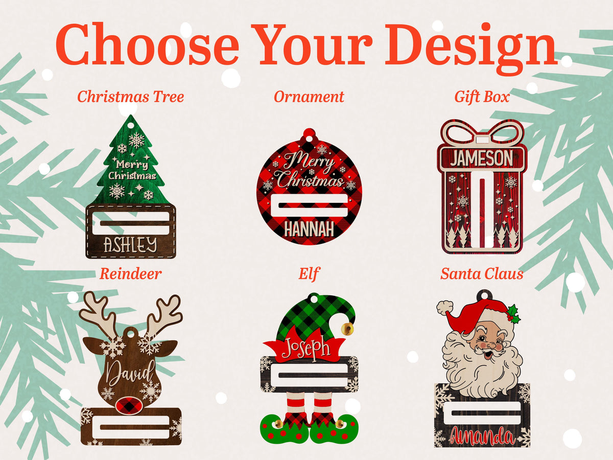 Personalized Christmas Money Holder Ornament, Here's A Few Bucks for Xmas, Custom Wooden Christmas Ornament, Gift for Kids, Stocking Stuffer