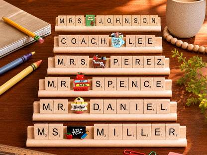 Personalized Teacher Name Sign, Wooden Desk Name Plate, Custom Teacher Gift, Teacher Classroom Decor , Back to School Teacher Appreciation
