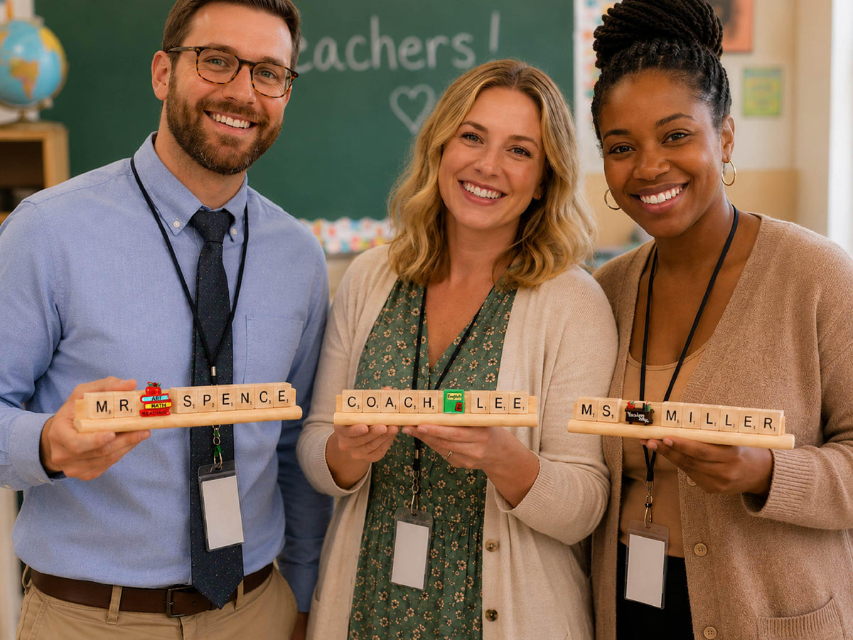 Personalized Teacher Name Sign, Wooden Desk Name Plate, Custom Teacher Gift, Teacher Classroom Decor , Back to School Teacher Appreciation