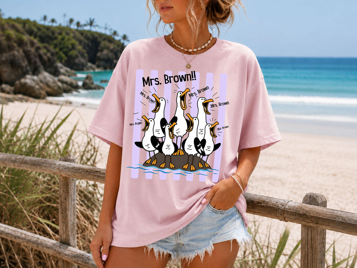 Custom Seagulls Teacher Shirt, Personalized Teacher Appreciation Gift, Screaming Seagulls Funny Shirt, Comfort Colors Tshirt, Back to School