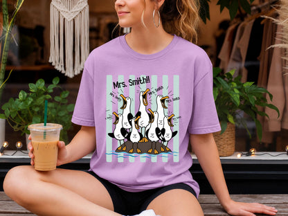 Custom Seagulls Teacher Shirt, Personalized Teacher Appreciation Gift, Screaming Seagulls Funny Shirt, Comfort Colors Tshirt, Back to School