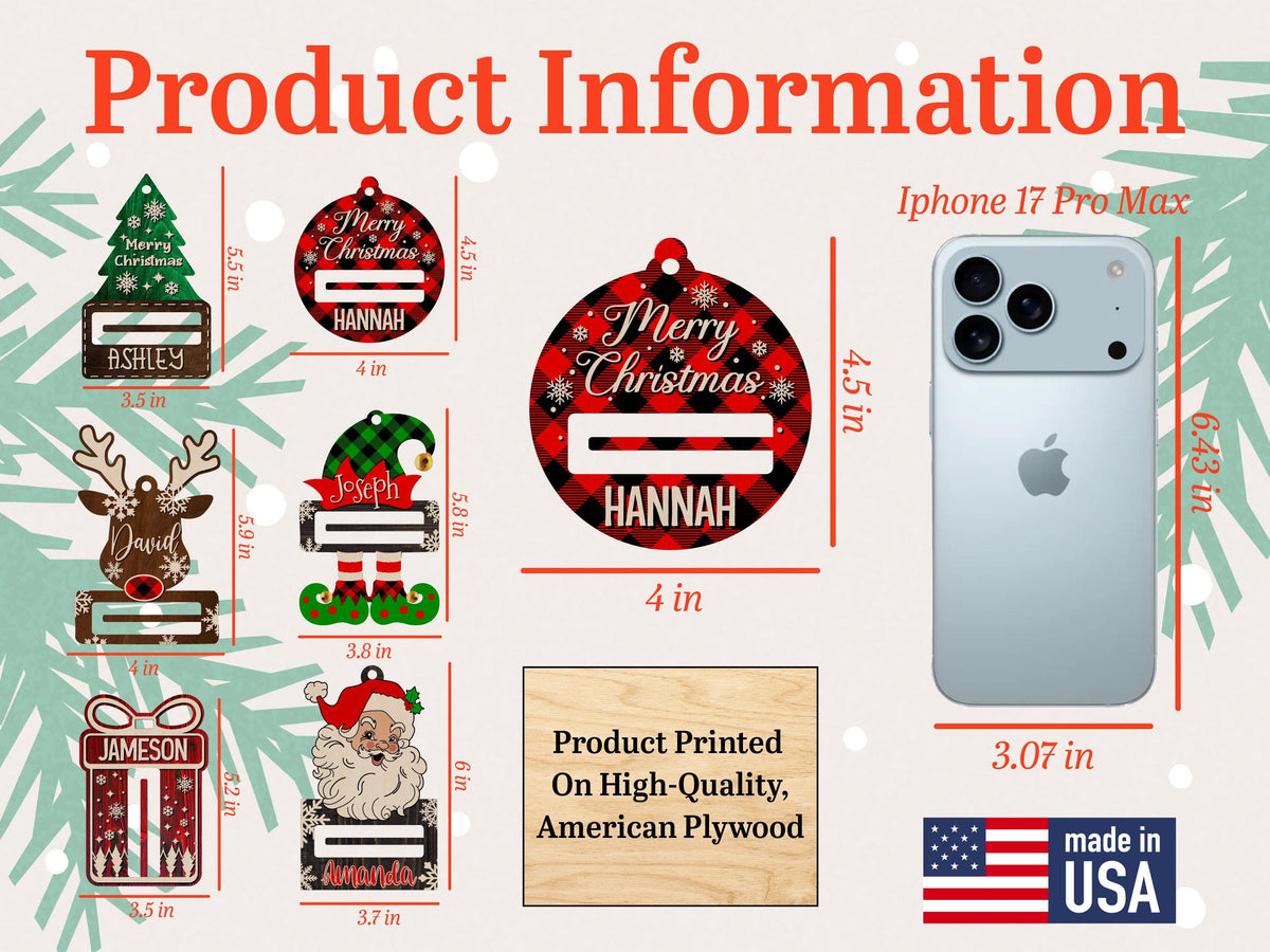 Personalized Christmas Money Holder Ornament, Here's A Few Bucks for Xmas, Custom Wooden Christmas Ornament, Gift for Kids, Stocking Stuffer