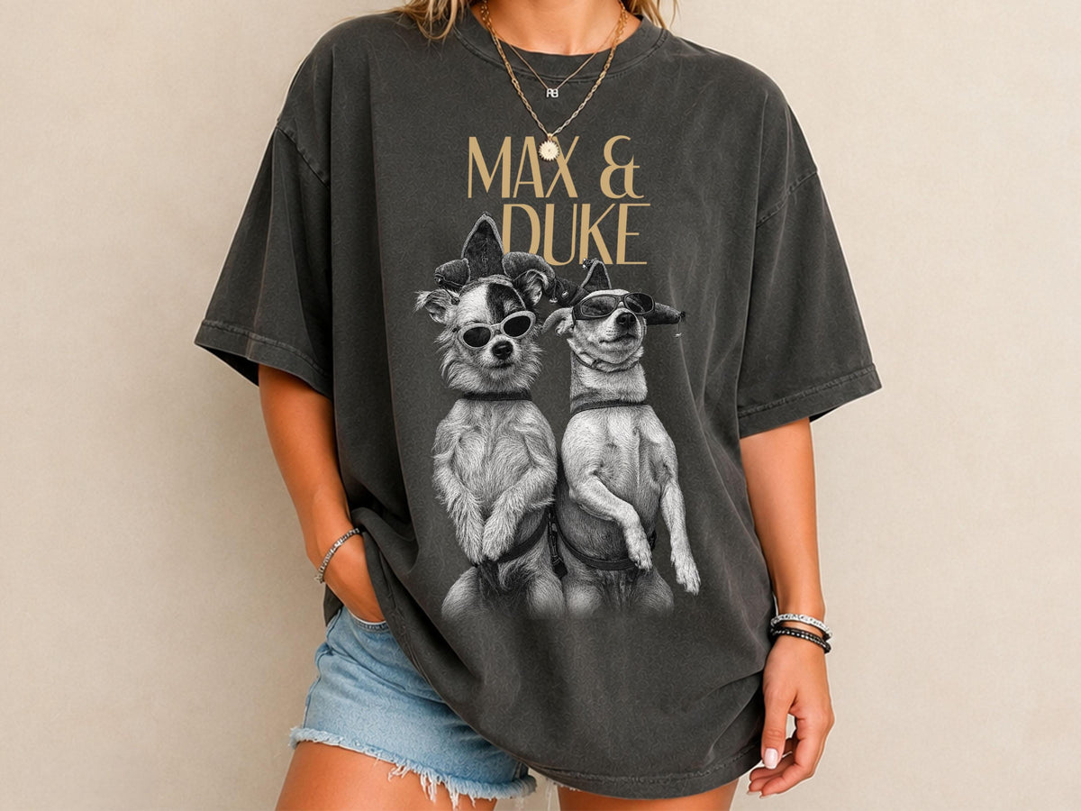 Custom Pet Photo & Name Shirt, Custom Picture Dog Shirt, Comfort Colors Pet Portrait Shirt, Cat Mom Gift, Dog Lover Gift, Custom Pet Gifts