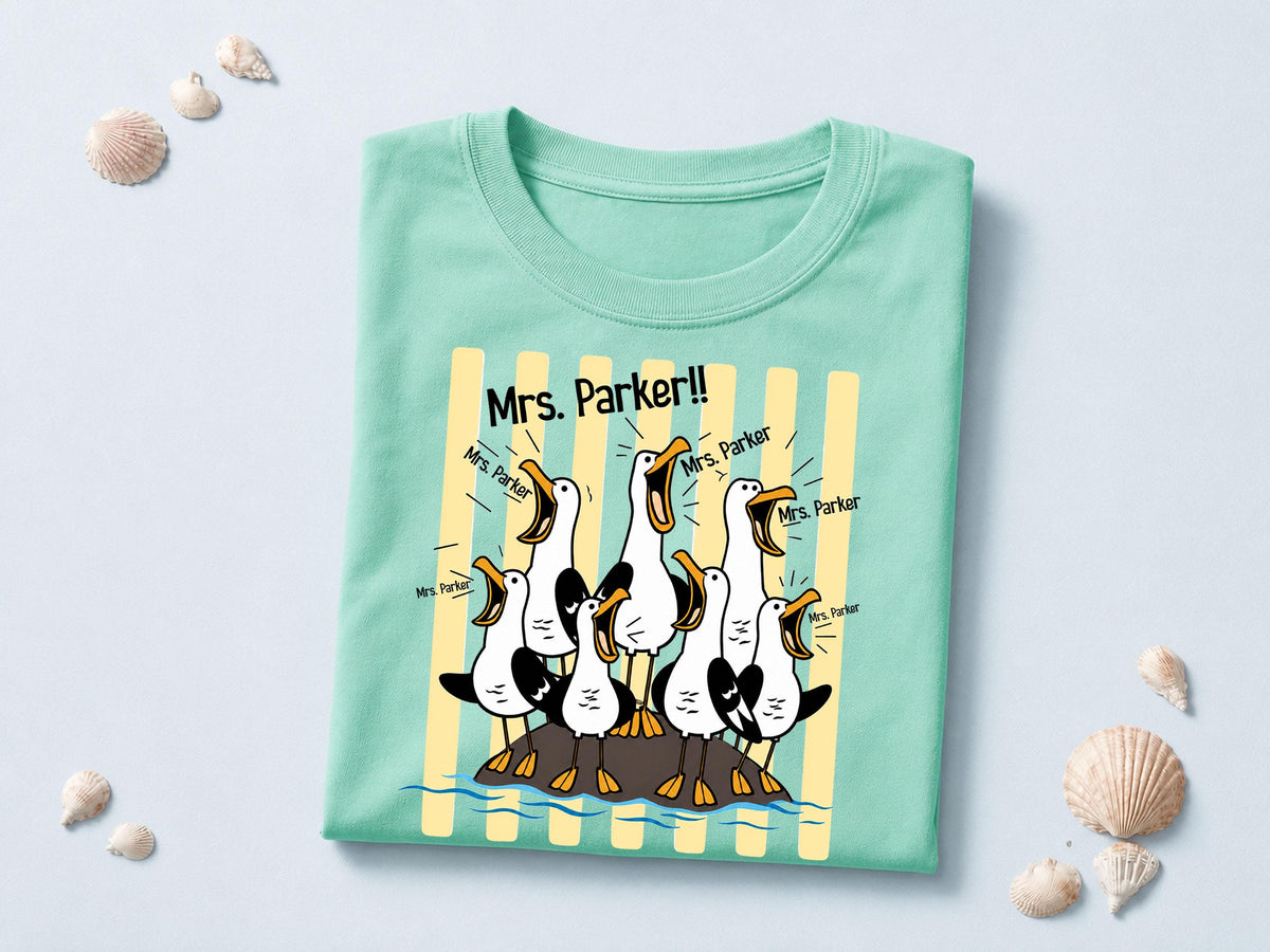 Custom Seagulls Teacher Shirt, Personalized Teacher Appreciation Gift, Screaming Seagulls Funny Shirt, Comfort Colors Tshirt, Back to School