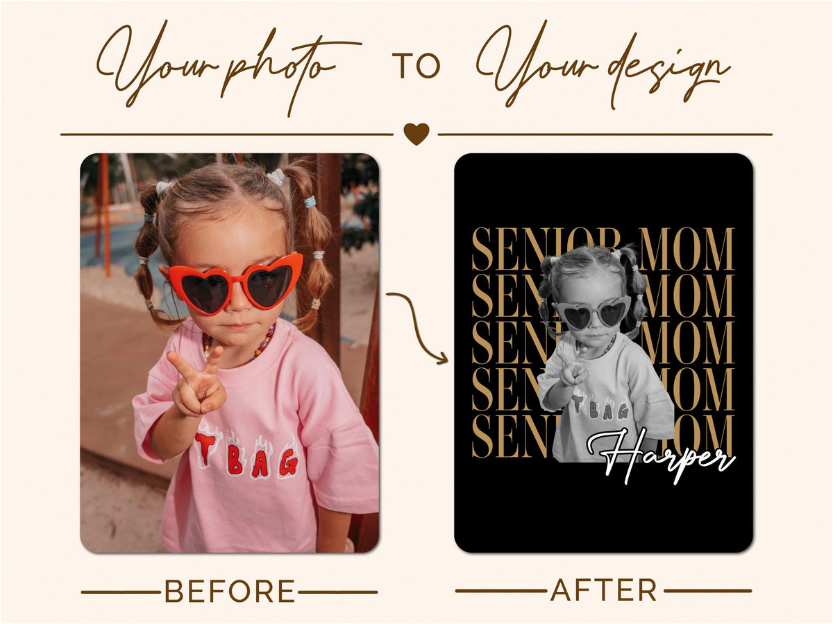 Custom Photo Senior Mom Shirt, Personalized Class of 2027 Comfort Colors Tshirt, Proud Mom of a Graduate Shirt, Senior Mom Gift