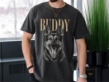 Custom Dog Photo Shirt for Pet Lover, Pet Photo & Name Shirt, Picture Dog Shirt, Dog Portrait Personalized Shirt, Dog Dad Christmas Gifts