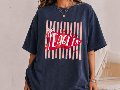 Custom School Mascot Shirt, School Spirit Shirt, Personalized Game Day Shirt, Custom Pennant Flag Tee, Football Season Shirt