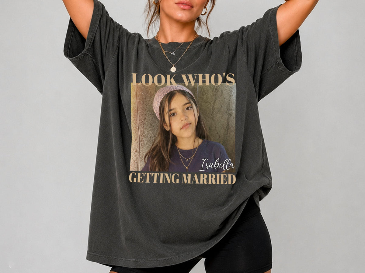 Bachelorette Shirt with Custom Photo, Look Who’s Getting Married Shirt, Custom Bride Shirt, Bridal Shower Gift, Personalized Bride Photo Tee