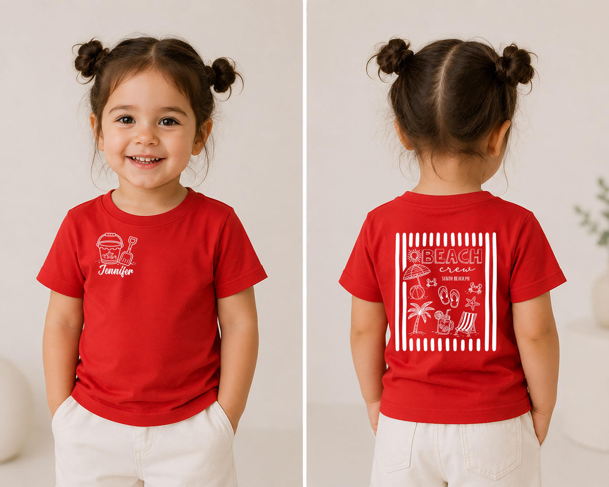 Family Beach Trip Shirt, Personalized Beach Crew Tee, Matching Family Vacation Shirts for Reunions and Cousin Crews, Custom Family Shirt