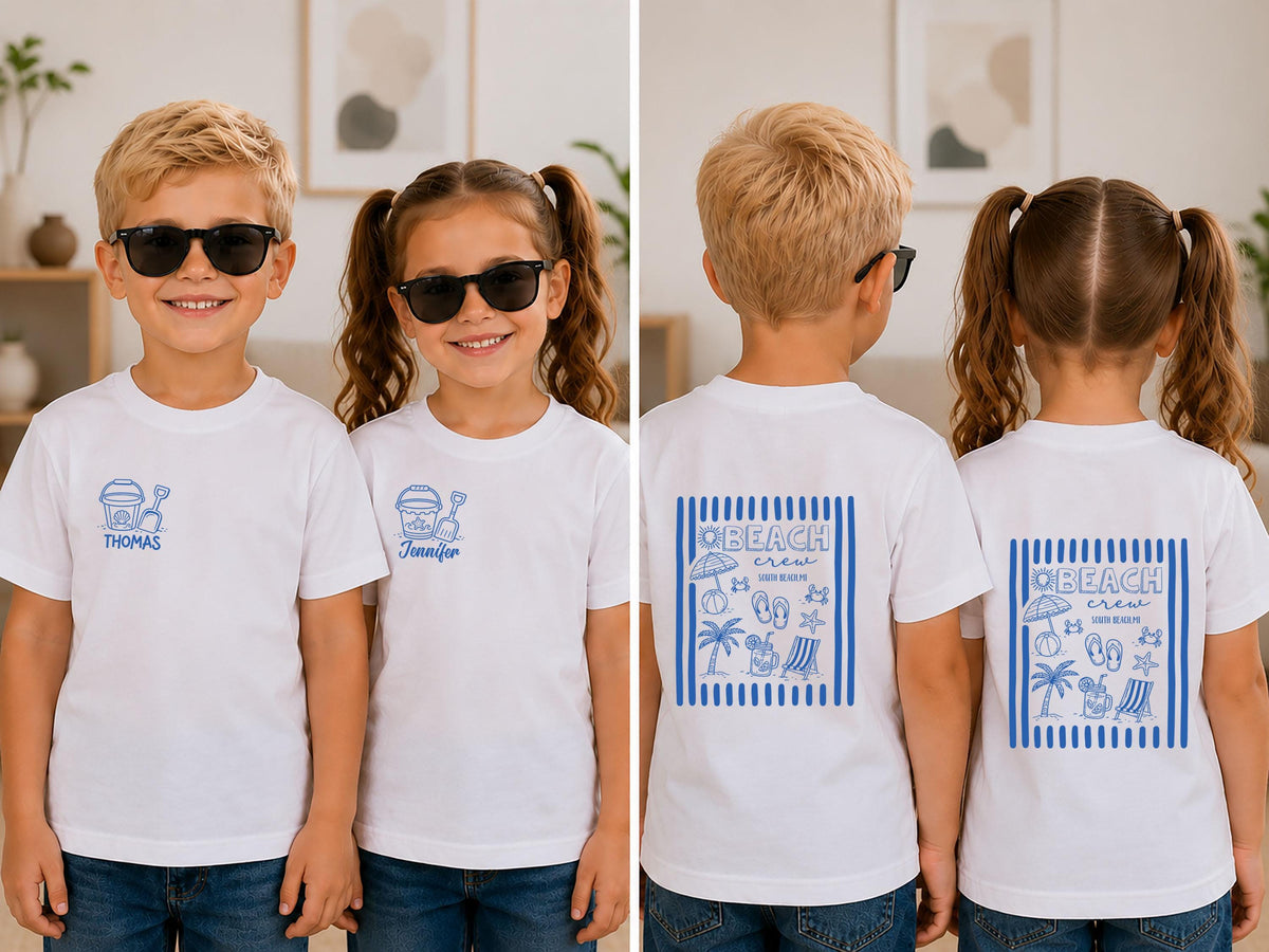 Family Beach Trip Shirt, Personalized Beach Crew Tee, Matching Family Vacation Shirts for Reunions and Cousin Crews, Custom Family Shirt