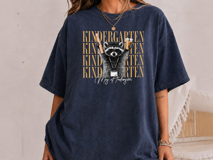 3rd Grade Teacher Shirt, Personalized Raccoon Teacher Shirt, Custom Third Grade Comfort Colors Tee, Funny Back to School Teacher Shirt