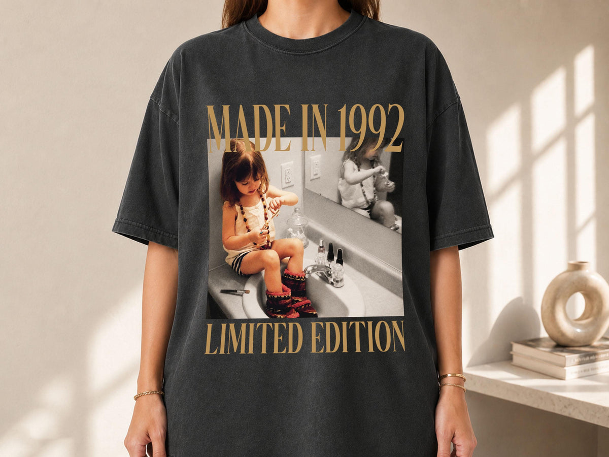 Custom Photo Birthday Shirt, Personalized Vintage Photo And Year Shirt, Vintage 40th Birthday Shirt, 30th Birthday Gift, Comfort Colors Tee