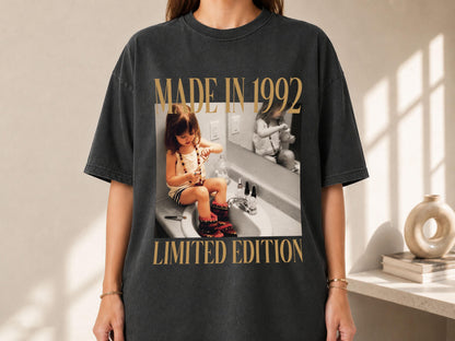 Custom Photo Birthday Shirt, Personalized Vintage Photo And Year Shirt, Vintage 40th Birthday Shirt, 30th Birthday Gift, Comfort Colors Tee