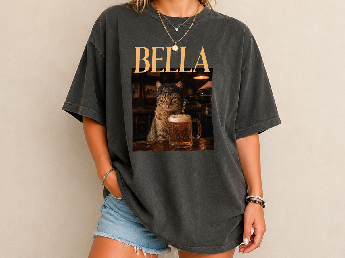Custom Dog Drinking Beer Shirt, Personalized Pet Portrait Tee, Multi Pet Shirt, Funny Dog Meme Comfort Colors Tee, Dog Mom Gift