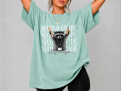 3rd Grade Teacher Shirt, Personalized Raccoon Teacher Shirt, Custom Third Grade Comfort Colors Tee, Funny Back to School Teacher Shirt