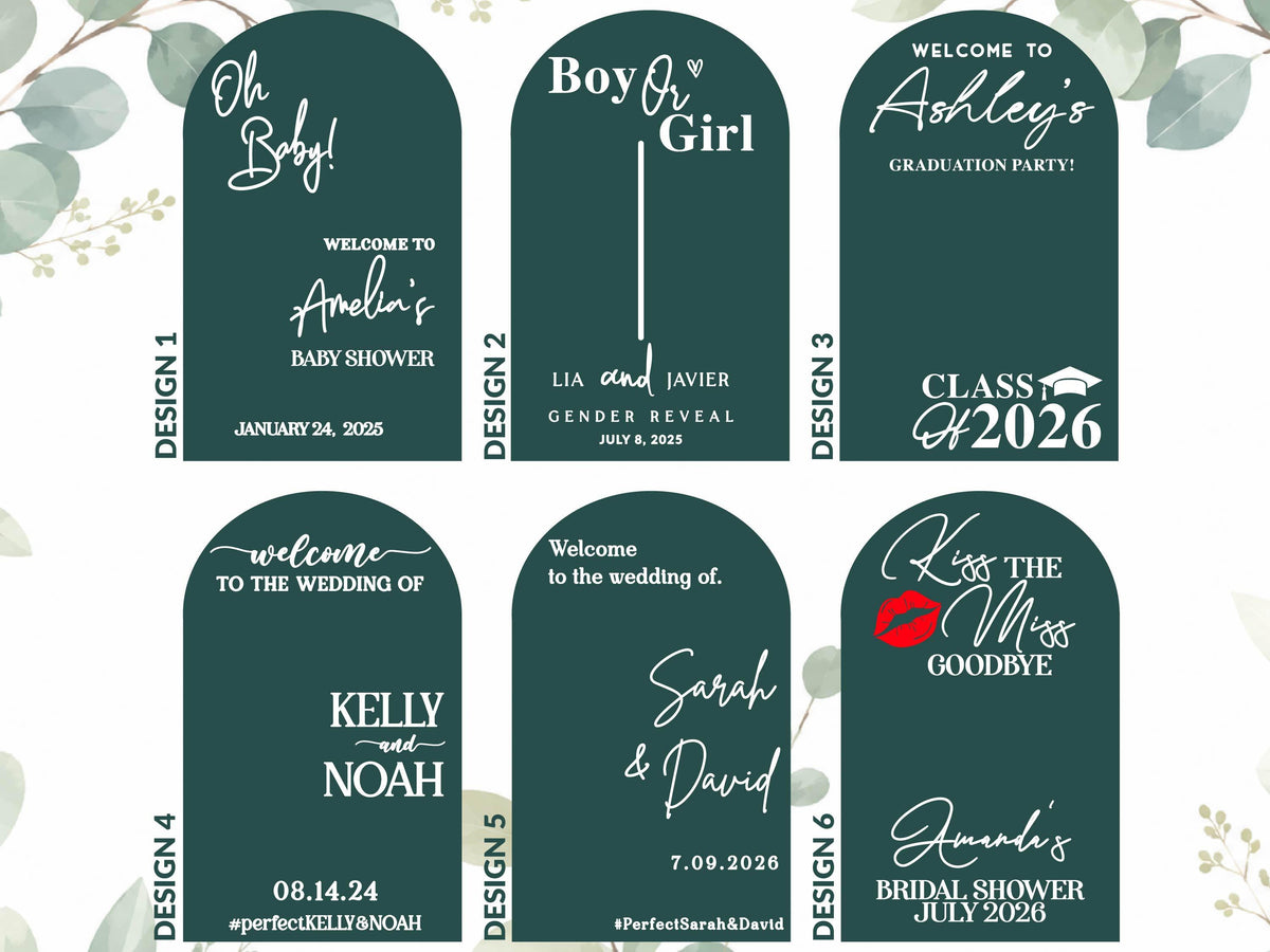Custom Mirror Decal, Welcome Sign for Wedding Birthday Baby Shower Graduation Party Decor, Personalized Vinyl Sticker for Any Occasion