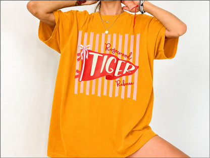 Custom School Mascot Shirt, School Spirit Shirt, Personalized Game Day Shirt, Custom Pennant Flag Tee, Football Season Shirt