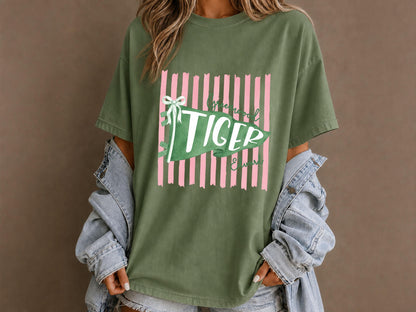 Custom School Mascot Shirt, School Spirit Shirt, Personalized Game Day Shirt, Custom Pennant Flag Tee, Football Season Shirt