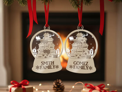 Custom Family Christmas Ornament, Personalized Family Name Ornament, Holiday Tree Decor, Christmas Tree Ornament, New Family Christmas Gift