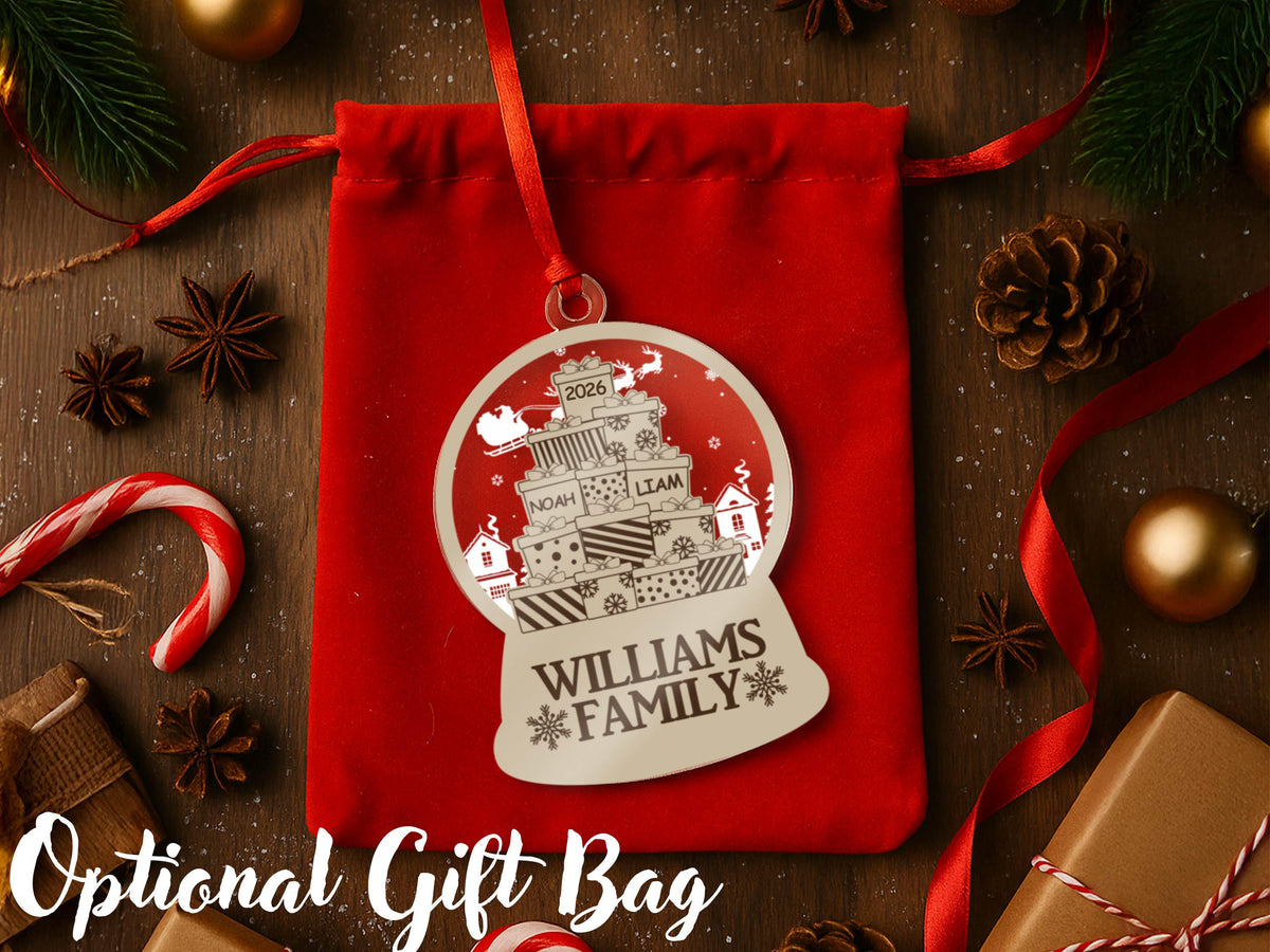 Custom Family Christmas Ornament, Personalized Family Name Ornament, Holiday Tree Decor, Christmas Tree Ornament, New Family Christmas Gift