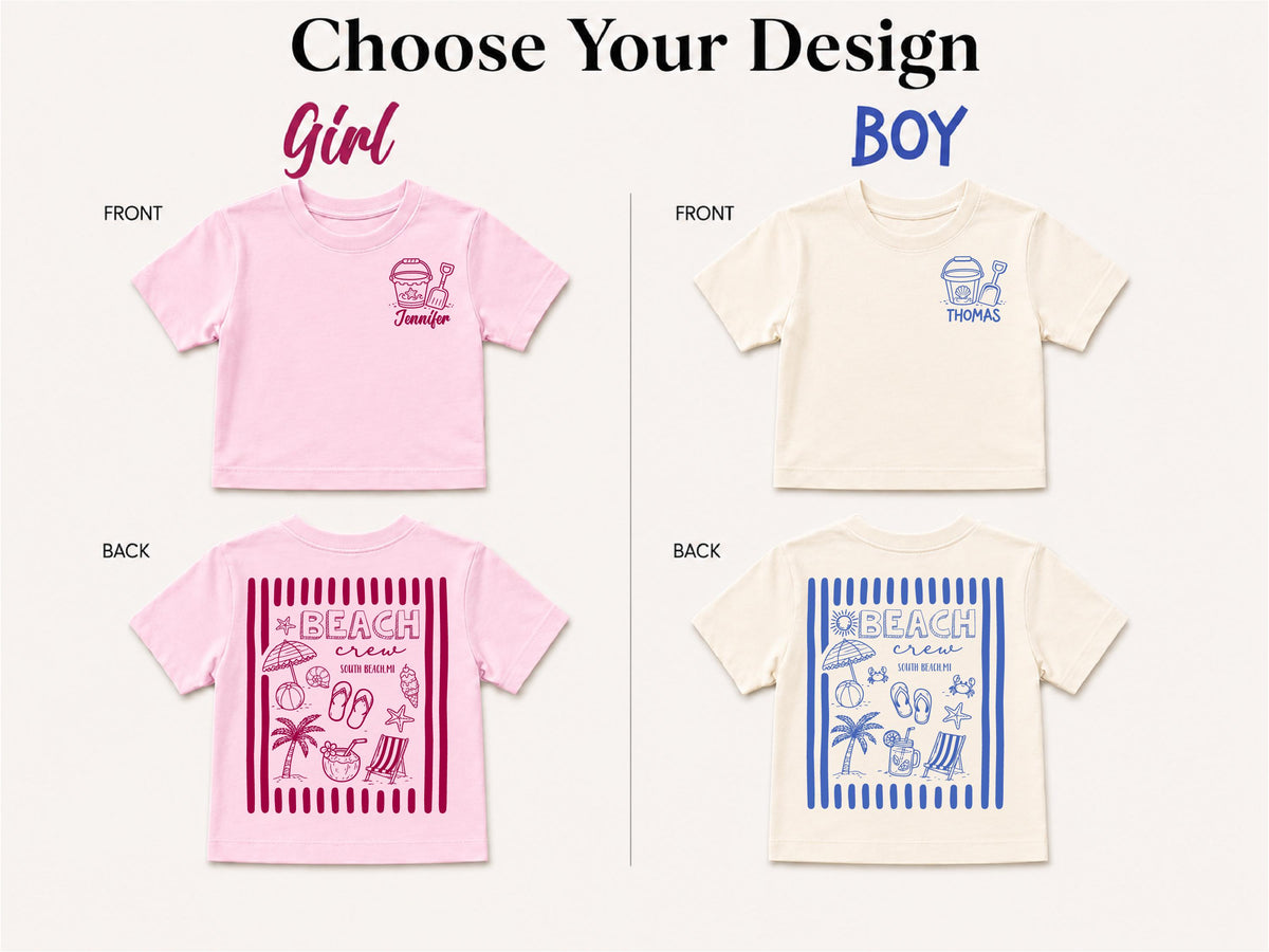 Family Beach Trip Shirt, Personalized Beach Crew Tee, Matching Family Vacation Shirts for Reunions and Cousin Crews, Custom Family Shirt