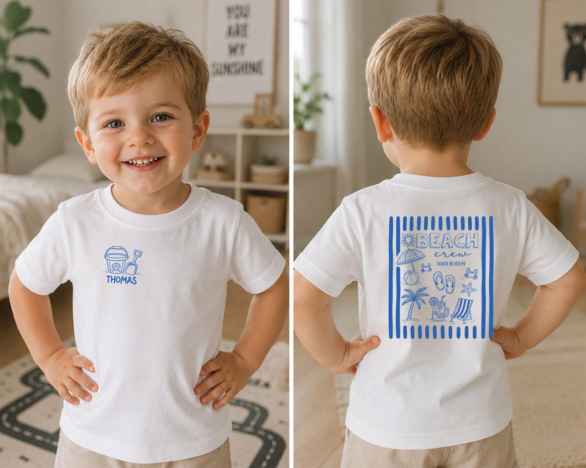 Family Beach Trip Shirt, Personalized Beach Crew Tee, Matching Family Vacation Shirts for Reunions and Cousin Crews, Custom Family Shirt