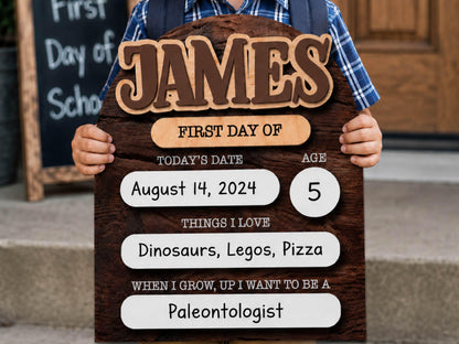 Personalized First And Last Day Of School Keepsake For Kids, Back To School Sign, Reusable Dry Erase Student Sign, Preschool Kindergarten