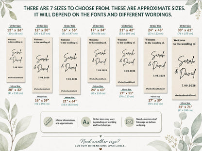 Personalized Wedding Mirror Decal, Custom Vinyl Welcome Sign Sticker, Wedding Reception Decor, Bridal Shower Sign